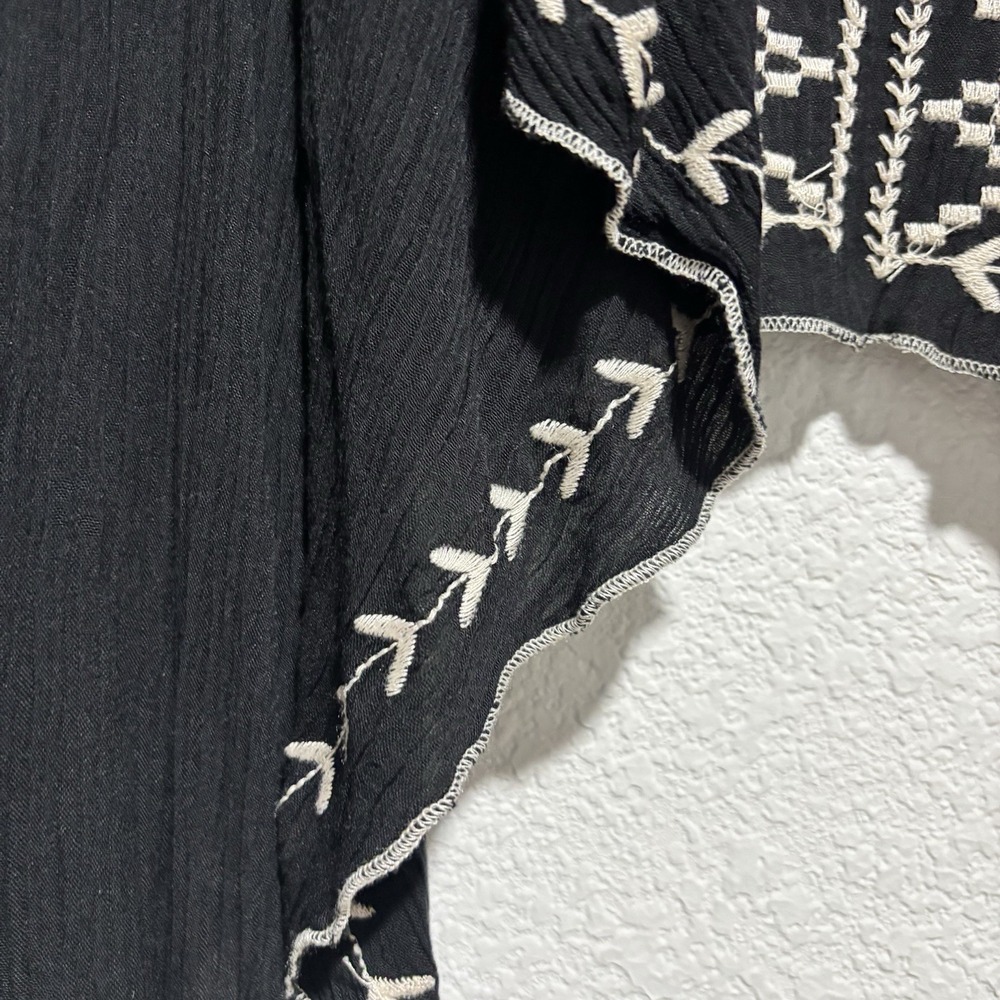 The Pyramid Collection Cardigan Kimono Jacket 1x Embroidered Pockets Bohemian - Picture 10 of 13